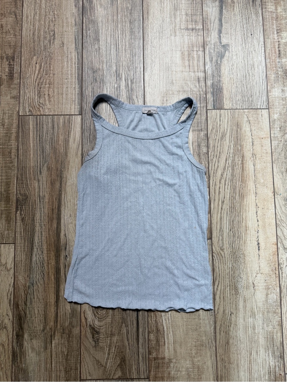 Heart & Hips Light Gray Ribbed Racerback Tank